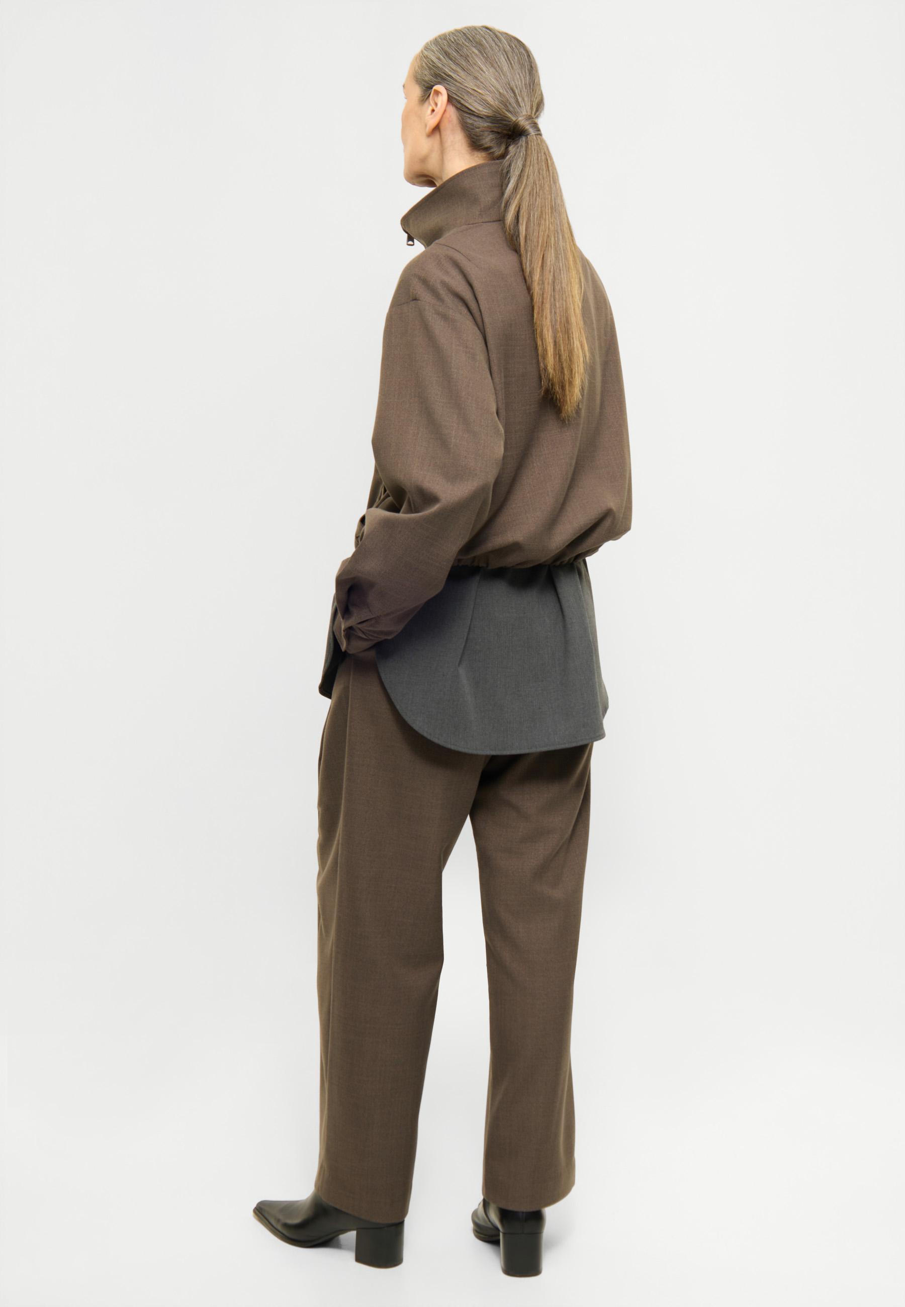 Elvine Enya Overshirt Brown Melange Damen Jacke Blouson braun